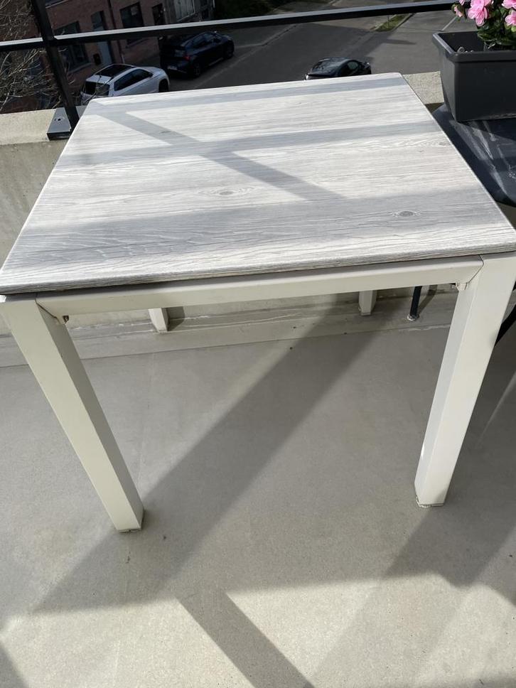 terrastafel vierkant  35€, Jardin & Terrasse, Tables de jardin, Utilisé, Carré, Enlèvement