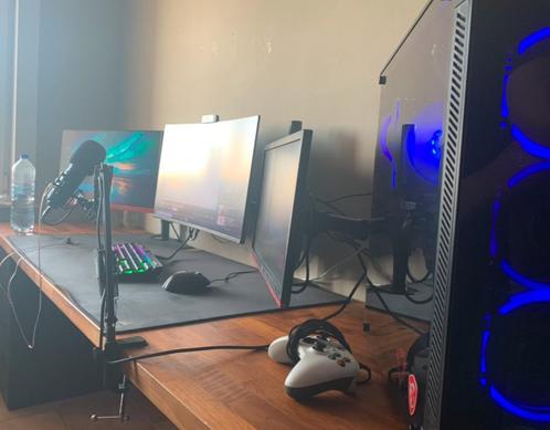 Pc setup, Computers en Software, Desktop Pc's, Zo goed als nieuw, 4 Ghz of meer, HDD, SSD, 32 GB, Met videokaart, Met monitor
