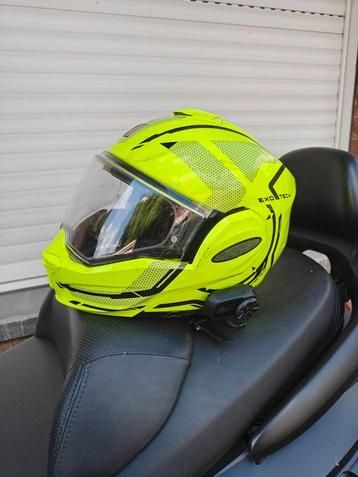 Motor helm Scorpion Exo tech met bluetooth headset maat S  beschikbaar voor biedingen