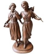 Ernest Rancoulet "2 dames" sculptuur., Antiquités & Art, Art | Sculptures & Bois, Enlèvement