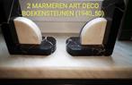 2 RÉTRO ART-DECO MARMEREN BOEKSTEUNEN, Ophalen of Verzenden