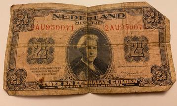 Oud Nederlands bankbiljet 2,5 gulden beschikbaar voor biedingen