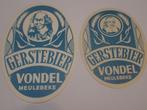 bieretiketten Gerstebier Vondel Meulebeke, Ophalen of Verzenden, Zo goed als nieuw, Overige typen, Overige merken