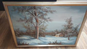 Winterlandschap op doek van Irene Cafieri beschikbaar voor biedingen