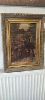 H. Jacquet of AD. Stocké 1918 olie schilderij op doek, Ophalen of Verzenden