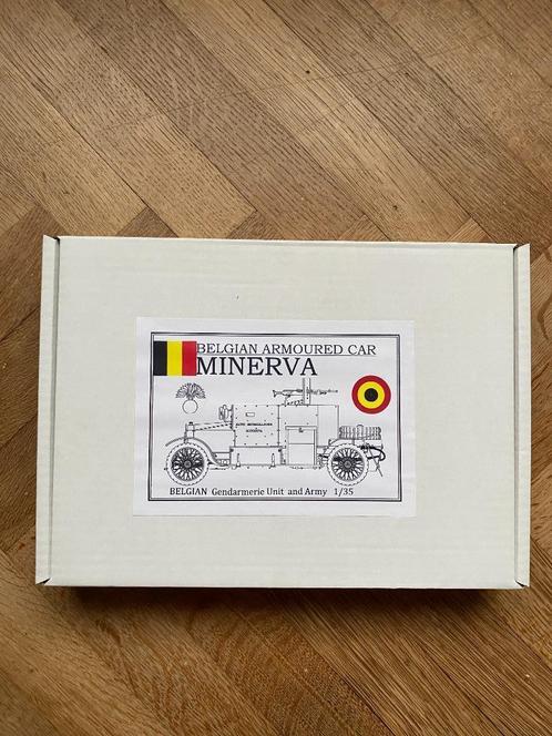 MINERVA ARMOURED CAR - BELGIAN ARMY WWI - SCALE : 1/35, Hobby & Loisirs créatifs, Modélisme | Voitures & Véhicules, Neuf, Tank