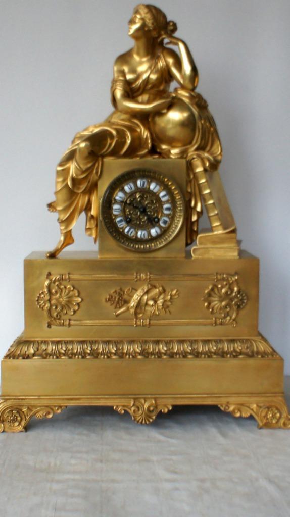 Super mooie vergulde bronzen klok., Antiek en Kunst, Antiek | Klokken, Ophalen