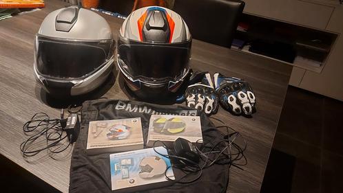 2 BMW helmen incl. comsysteem, Motos, Vêtements | Casques de moto, XL, Enlèvement