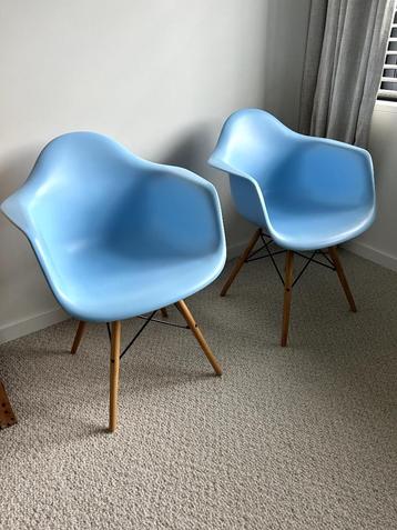 vitra DAW stoel replica, Huis en Inrichting, Stoelen, Gebruikt, Twee, Blauw, Ophalen
