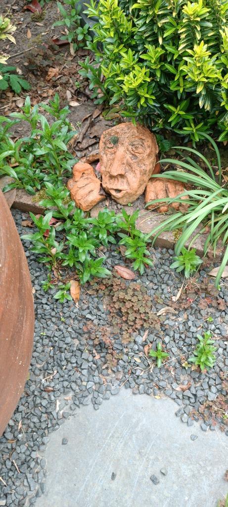 tuinbeeld man met handjes, Tuin en Terras, Tuinbeelden, Gebruikt, Overige typen, Beton, Ophalen
