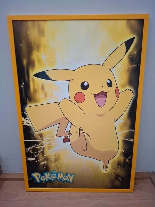 Cadre Pokemon Pikachu 63cm x 94cm, Antiek en Kunst, Kunst | Schilderijen | Modern, Ophalen