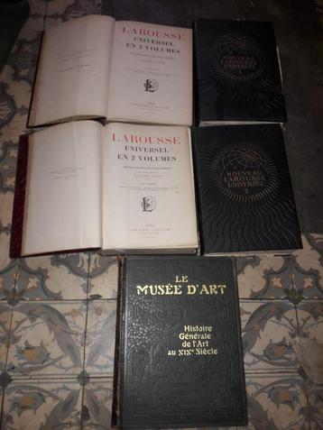 lot 5 anciens livres encyclopedie Larousse universelle 1923, Livres, Enlèvement ou Envoi