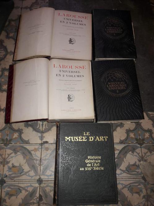 lot 5 anciens livres encyclopedie Larousse universelle 1923, Boeken, Literatuur, Ophalen of Verzenden