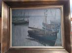 Schilderij Hendrik Horckmans bootjes in de haven, Ophalen