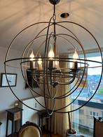 Twee mooie hanglampen in bronskleur  met ronde ornamenten, Maison & Meubles, Lampes | Suspensions, Comme neuf, Enlèvement