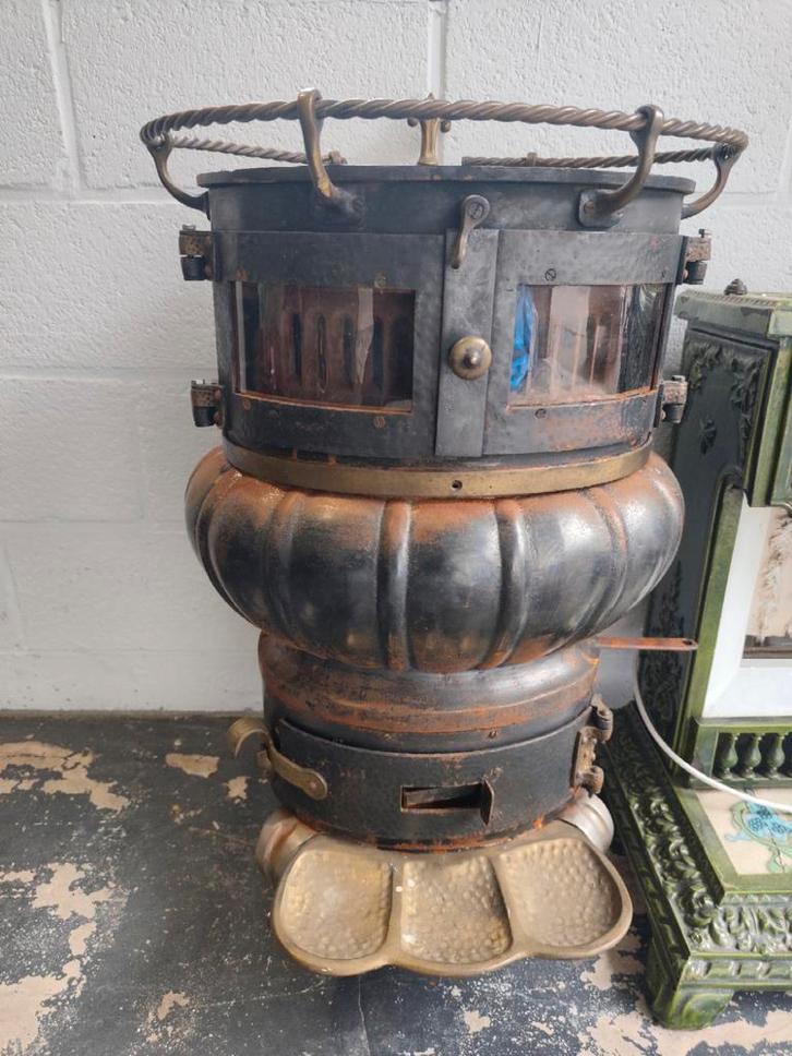 Authentieke kolenkachel, Huis en Inrichting, Kachels, Kolenkachel, Hout, Ophalen