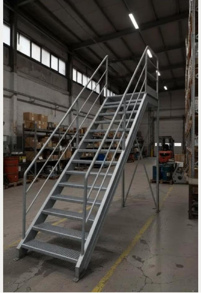 escalier en acier lourd galvanisé, Bricolage & Construction, Échelles & Escaliers, Escalier, Enlèvement