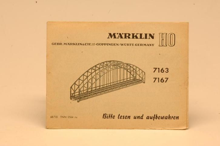 Märklin gebruiksaanwijzing 7163/7167, Auto diversen, Handleidingen en Instructieboekjes, Ophalen of Verzenden
