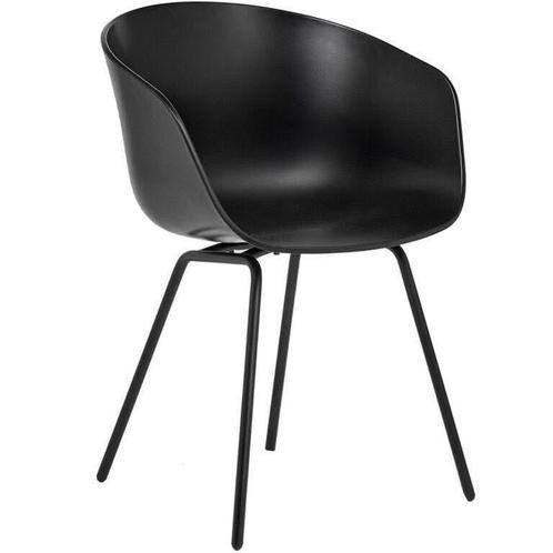 HAY AAC16 matzwarte stoel, Huis en Inrichting, Stoelen, Gebruikt, Vijf, Zes of meer stoelen, Metaal, Zwart, Ophalen