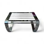 Mid-century chroom ottoman , voetenbank, Ophalen of Verzenden, Gebruikt, Metaal, Modern , vintage , space age