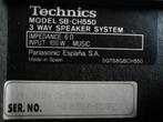 Technics 3weg luidsprekers SB-CH550 6ohm 100W, Audio, Tv en Foto, Luidsprekerboxen, Overige merken, Front, Rear of Stereo speakers