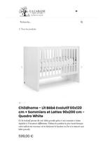 lit bébé (réglable), Enlèvement, Comme neuf, Lit