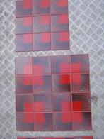 Engelse retro wandtegels rood met zilvergrijs blad, > 100m2, Ophalen, Nieuw, 10 m² of meer, Wandtegels