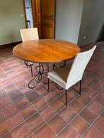 Ronde eiken tafel, 100 à 150 cm, Quatre personnes, Rond, 100 à 150 cm