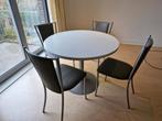 Eettafel met 4 stoelen, Huis en Inrichting, Tafels | Eettafels, Ophalen, Zo goed als nieuw