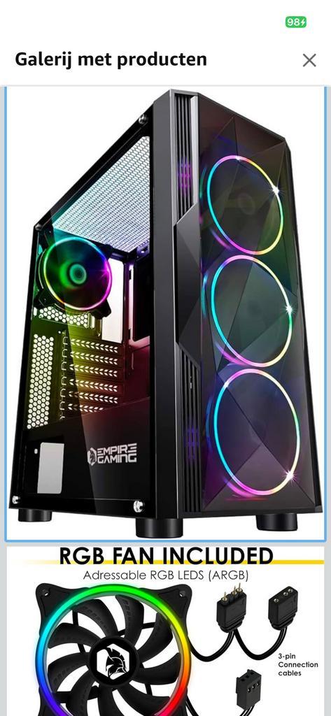 Empire gaming pc case, Computers en Software, Computerbehuizingen, Nieuw, Ophalen