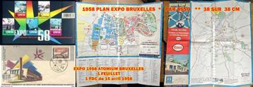 1958-EXPO ATOMIUM BRUXELLES 1 feuillet 1 fdc du 15 avril