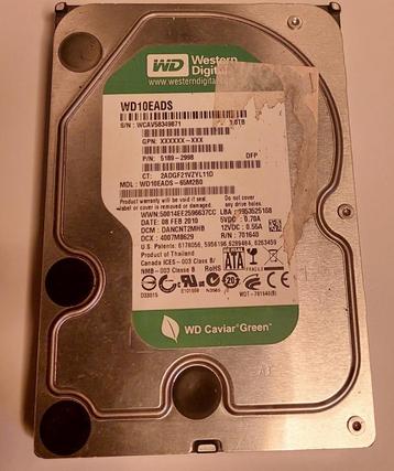 WD Green SATA 3 Gb/s WD10EADS, 1TB beschikbaar voor biedingen