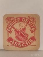 Ancien sous-bock Gueuze DE VITS ASSCHE ., Enlèvement ou Envoi, Comme neuf, Sous-bock, Autres marques