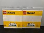 Lot de 2 plaques de construction Lego blanches, Comme neuf, Enlèvement ou Envoi