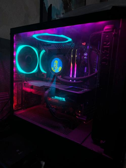 Volledige gaming setup Pc, Monitor, Toetsenbord ,PodcastMic, Computers en Software, Desktop Pc's, Zo goed als nieuw, 4 Ghz of meer