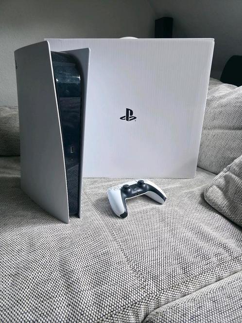 PS5 Digital + Accessoires, Games en Spelcomputers, Spelcomputers | Sony PlayStation 5, Zo goed als nieuw, Playstation 5 Digital