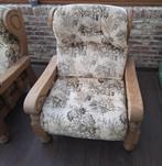 2 stoffen, eenzitzetels, eikenhouten omkadering, Ophalen, Hout, Gebruikt, Minder dan 75 cm
