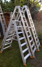 Alu Trapladders Dubbele 3/12 tr, Altrex Petry Solide Wurth, Ophalen of Verzenden, Zo goed als nieuw, Trap