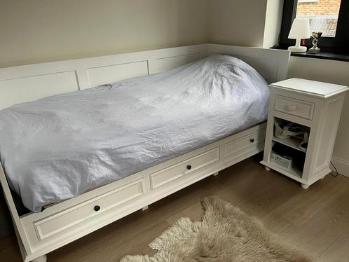 Lit woodwork blanc  avec matelas huelsta 80x200, Maison & Meubles, Chambre à coucher | Lits, Utilisé, 80 cm, 200 cm, Bois, Blanc