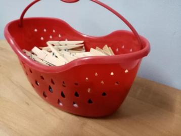 nieuw hang- wasknijpermandje 28 wasknijpers wasspelden beschikbaar voor biedingen