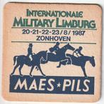 BIERKAART  MAES  INTERNATIONALE  MILITARY LIMBURG  1987, Collections, Autres marques, Sous-bock, Envoi, Neuf