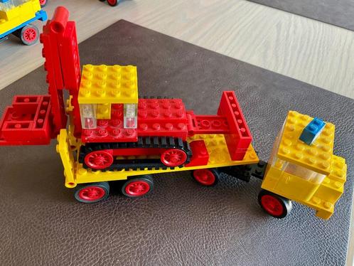 Lego 376 oplegger en schepbaktractor. Zie ook 372, 377, 382, Kinderen en Baby's, Speelgoed | Duplo en Lego, Gebruikt, Lego, Complete set