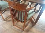Artdeco eetkamerstoelen 6 stuks en tafel afm 183x107xh74cm w, Ophalen