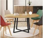 Uitschuifbare eettafel 120–160 cm, 4 maanden oud, Huis en Inrichting, Tafels | Eettafels, Ophalen, Rond, Zo goed als nieuw, Vier personen