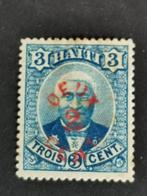 Haiti 1890 - President Salomon - met opdruk "Deux 2 Cent", Postzegels en Munten, Postzegels | Amerika, Ophalen of Verzenden, Midden-Amerika