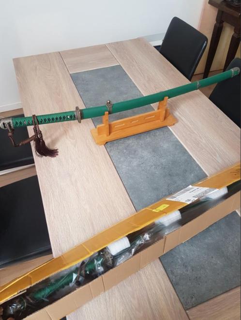 Gunto katana zwaard groen VOLLEDIG NIEUW, Verzamelen, Militaria | Algemeen, Zwaard of Sabel, Ophalen of Verzenden