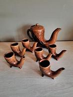Vintage Bulgarian Ceramic Horn Liquor set, Antiek en Kunst, Ophalen