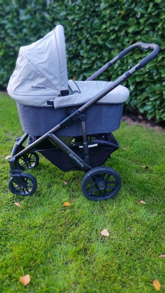Uppa baby Vista buggy all-in. Zwart/zilvergrijs, Kinderen en Baby's, Buggy's, Zo goed als nieuw, Overige merken, Verstelbare rugleuning