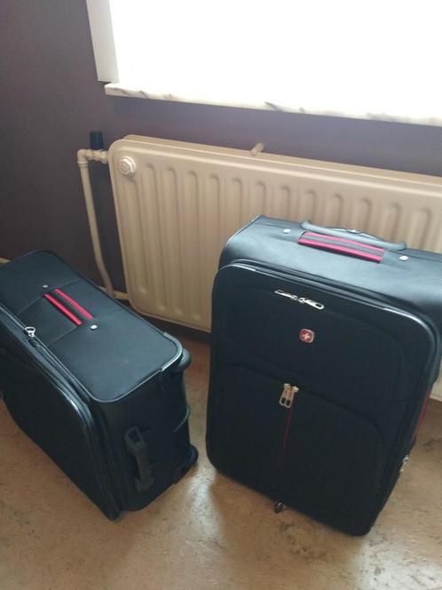 2 mobiele reiskoffer , met uitschuif bare handgreep.., Bijoux, Sacs & Beauté, Valises, Comme neuf, Autres matériaux, 60 à 70 cm