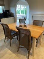 keukentafel en 4 stoelen, 50 tot 100 cm, 150 tot 200 cm, Gebruikt, Landelijk